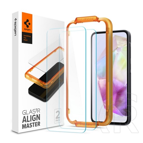 Spigen ALM FC Samsung Galaxy A35 5G/A55 5G képernyővédő üveg (2db, 2.5D, 9H, extra karcálló, átlátszó)
