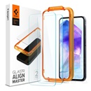 Spigen ALM FC Samsung Galaxy A55 5G képernyővédő üveg (2db, 2.5D, 9H, extra karcálló, átlátszó)