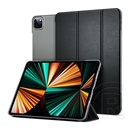 Spigen Apple Ipad Air 13 (2024) fold tok álló, bőr hatású (aktív flip, oldalra nyíló, trifold, asztali tartó) fekete