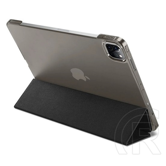 Spigen Apple Ipad Pro 11 (2024) fold tok álló, bőr hatású (aktív flip, oldalra nyíló, trifold, asztali tartó) fekete