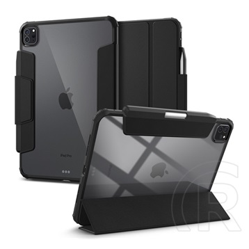 Spigen Apple Ipad Pro 11 (2024) ultra hybrid pro, bőr hatású (flip, trifold, asztali tartó, ceruza tartó) fekete