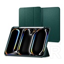 Spigen Apple Ipad Pro 11 (2024) urban fit tok (flip, trifold, asztali tartó, ceruza tartó, textil minta) sötétzöld