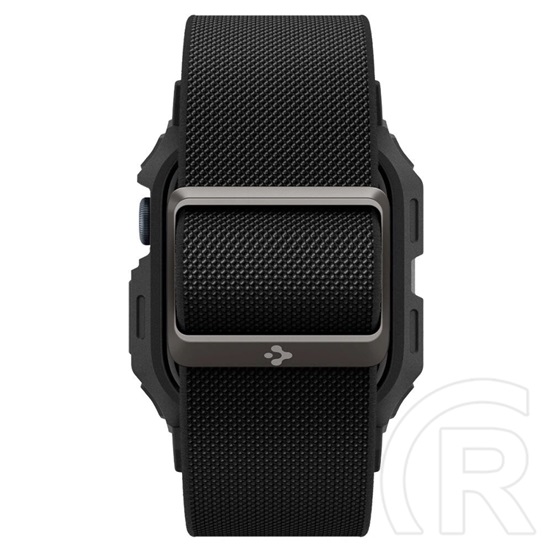 Spigen Apple Watch Series 10 42mm lite fit pro pótszíj (egyedi méret, textil, ütésállóság + szilikon keret) fekete