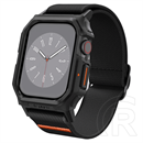 Spigen Apple Watch Series 10 42mm lite fit pro pótszíj (egyedi méret, textil, ütésállóság + szilikon keret) fekete