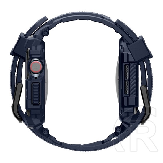 Spigen Apple Watch Series 10 42mm rugged armor pro pótszíj (egyedi méret, szilikon, ütésálló + szilikon keret) sötétkék