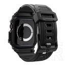 Spigen Apple Watch Series 10 42mm rugged armor pro pótszíj (egyedi méret, szilikon, ütésállóság + szilikon keret) fekete