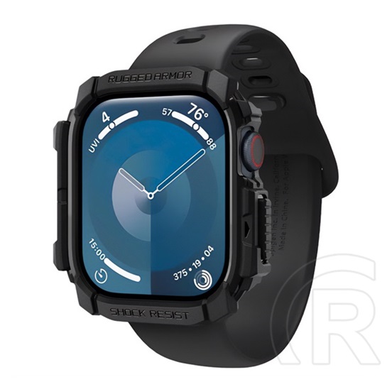 Spigen Apple Watch Series 10 46mm rugged armor műanyag óra keret (ütésállóság) fekete