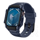 Spigen Apple Watch Series 10 46mm rugged armor pro pótszíj (egyedi méret, szilikon, ütésálló + szilikon keret) sötétkék
