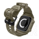 Spigen Apple Watch Series 10 46mm rugged armor pro pótszíj (egyedi méret, szilikon, ütésálló + szilikon keret) sötétzöld
