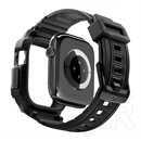 Spigen Apple Watch Series 12 42mm rugged armor pro pótszíj (egyedi méret, szilikon, ütésállóság + szilikon keret) fekete