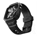 Spigen Apple Watch Series 12 46mm rugged armor pro pótszíj (egyedi méret, szilikon, ütésállóság + szilikon keret) fekete
