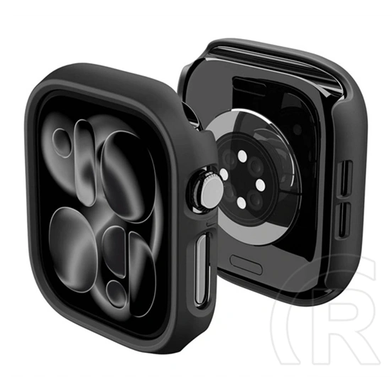 Spigen Apple Watch Series 12 46mm thin fit műanyag óra keret (ütésállóság) fekete