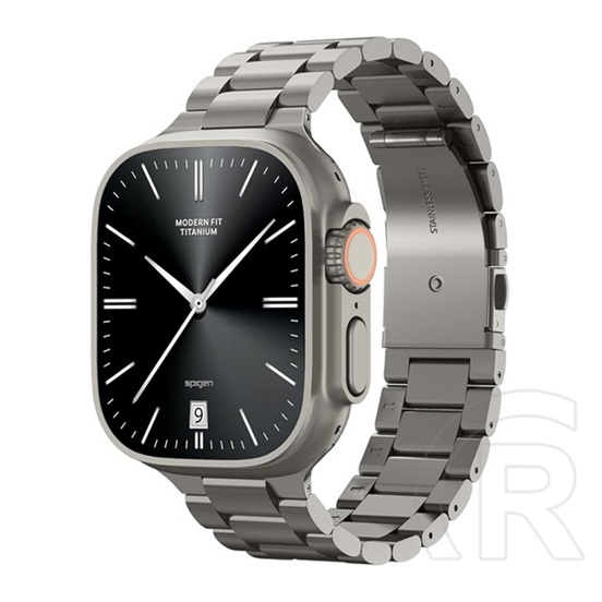 Spigen Apple Watch Series 5 44mm  Spigen modern fit pótszíj (egyedi méret, nagy, fém) titánszürke