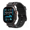 Spigen Apple Watch Series 5 44mm  durapro armor pótszíj (egyedi méret, nagy, szilikon, állítható, fém csat) fekete
