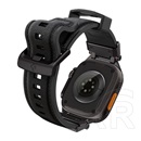 Spigen Apple Watch Series 5 44mm  durapro armor pótszíj (egyedi méret, nagy, szilikon, állítható, fém csat) fekete