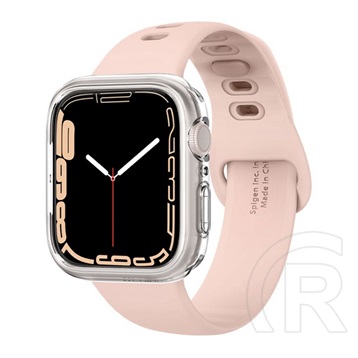 Spigen Apple Watch Series 7 41mm liquid crystal szilikon óra keret (közepesen ütésálló, 061cs24483 utódja) átlátszó