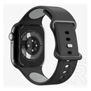 Spigen Apple Watch Series 7 41mm  nano pop pótszíj (egyedi méret, kicsi, matt, szilikon) fekete