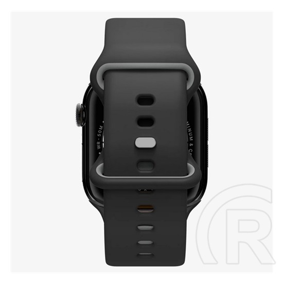 Spigen Apple Watch Series 7 41mm  nano pop pótszíj (egyedi méret, kicsi, matt, szilikon) fekete