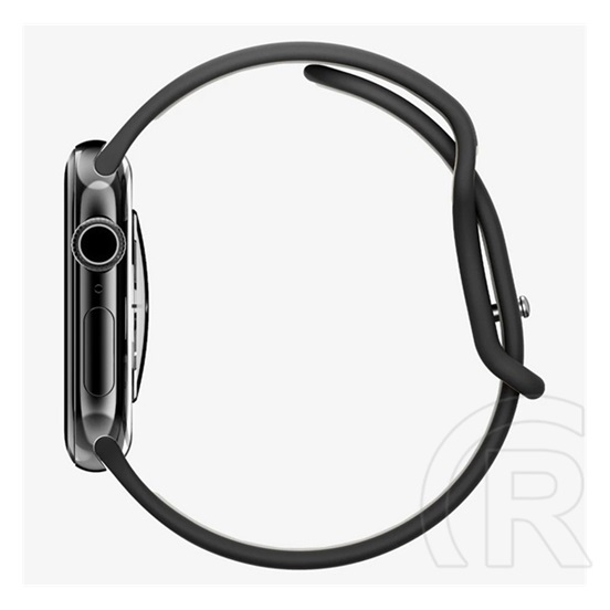 Spigen Apple Watch Series 7 41mm  nano pop pótszíj (egyedi méret, kicsi, matt, szilikon) fekete
