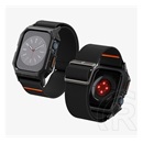 Spigen Apple Watch Series 9 45mm fit lite pro pótszíj (egyedi méret, textil, ütésállóság + szilikon keret) fekete