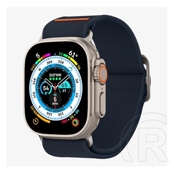 Spigen Apple Watch Series 9 45mm fit lite ultra pótszíj (egyedi méret, textil, állítható) sötétkék