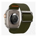 Spigen Apple Watch Series 9 45mm fit lite ultra pótszíj (egyedi méret, textil, állítható) sötétzöld