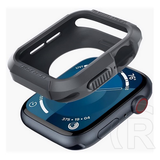 Spigen Apple Watch Series 9 45mm rugged armor műanyag óra keret (ütésállóság) szürke