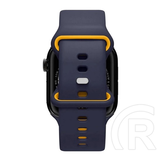 Spigen Apple Watch Series SE 2 40mm  nano pop pótszíj (egyedi méret, kicsi, matt, szilikon) sötétkék