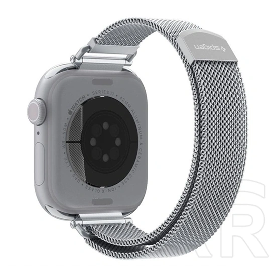 Spigen Apple Watch Series SE 3 40mm metal band pótszíj (rozsdamentes acél, milánói, mágneses) ezüst