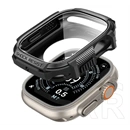 Spigen Apple Watch Ultra 3 49mm  rugged armor műanyag óra keret (ütésállóság + kijelzővédő üveg) fekete