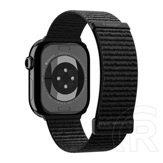 Spigen Apple Watch Ultra 4 49mm  wbf01 pótszíj (egyedi méret, nagy, nylon, tépőzáras, állítható) fekete