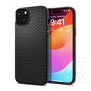 Spigen Apple iPhone 15 Plus liquid air szilikon telefonvédő (közepesen ütésálló, légpárnás sarok, rombusz minta) fekete