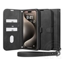 Spigen Apple iPhone 15 Pro wallet s pro tok álló, bőr hatású (flip, oldalra nyíló, textil minta) fekete