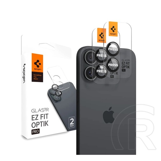 Spigen Apple iPhone 16 Plus Spigen optik pro kameravédő üveg 2db (9h, csak lencse) fekete