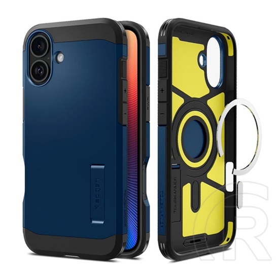 Spigen Apple iPhone 16 Plus tough armor mag műanyag telefonvédő (ütésállóság, magsafe) sötétkék