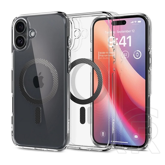 Spigen Apple iPhone 16 Plus ultra hybrid mag műanyag védő (ütésállóság, légpárnás keret, karbon minta, magsafe) átlátszó