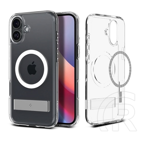 Spigen Apple iPhone 16 Plus ultra hybrid s műanyag védő (ütésállóság, légpárnás keret, kitámasztó, magsafe) átlátszó
