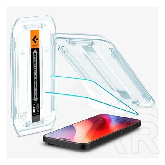 Spigen Apple iPhone 16 Pro  MAX ez fit képernyővédő üveg 2db (2.5D, ultravékony, 0.2mm, 9H+segédkeret) átlátszó