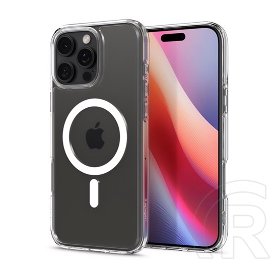 Spigen Apple iPhone 16 Pro Max crystal hybrid szilikon telefonvédő (ütésállóság, műanyag keret, magsafe) átlátszó