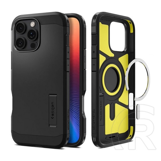 Spigen Apple iPhone 16 Pro Max tough armor mag műanyag telefonvédő (ütésállóság, magsafe) fekete