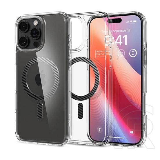 Spigen Apple iPhone 16 Pro Max ultra hybrid mag műanyag védő (ütésálló, légpárnás keret, karbon minta, magsafe) átlátszó