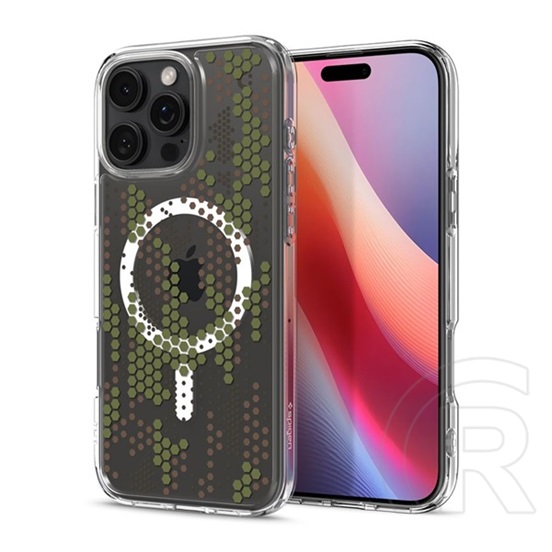 Spigen Apple iPhone 16 Pro Max ultra hybrid mag műanyag védő (ütésálló, légpárnás keret, terep minta, magsafe) átlátszó