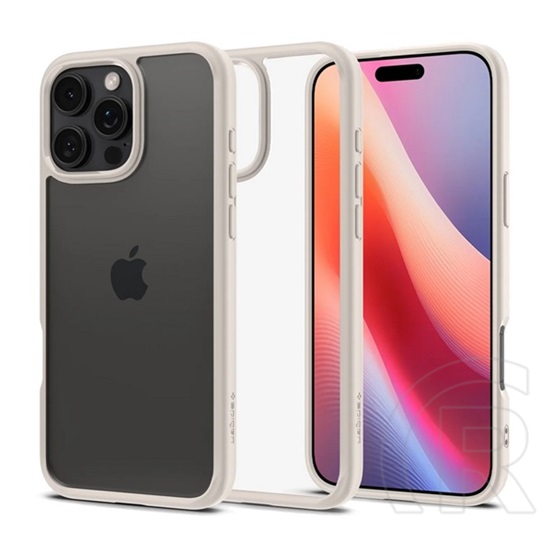 Spigen Apple iPhone 16 Pro Max ultra hybrid műanyag telefonvédő (ütésállóság, légpárnás keret) titán