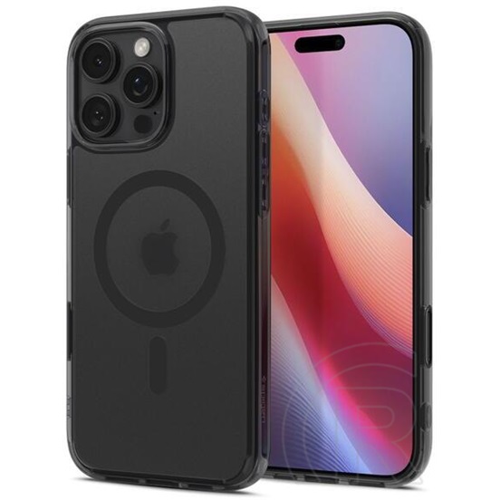 Spigen Apple iPhone 16 Pro Max ultra hybrid t mag műanyag telefonvédő (ütésállóság, légpárnás keret, magsafe) fekete