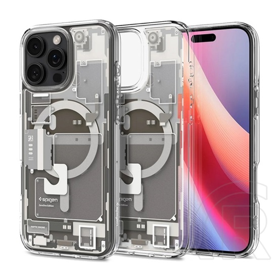 Spigen Apple iPhone 16 Pro Max ultra hybrid zero one műanyag telefonvédő (ütésállóság, légpárnás keret, magsafe) titán