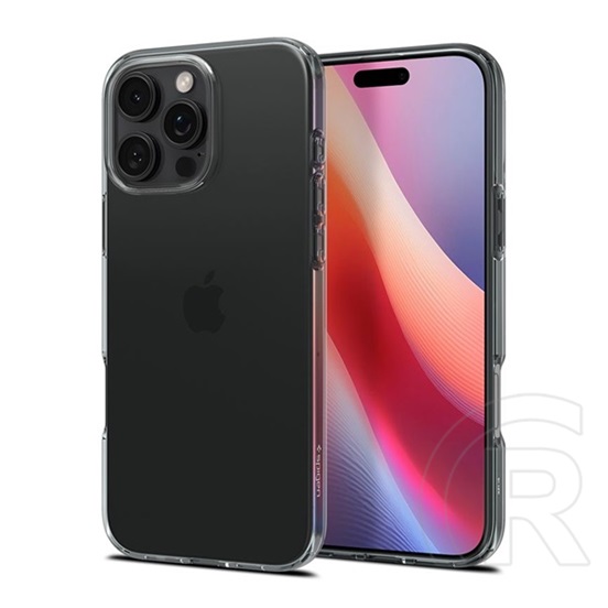 Spigen Apple iPhone 16 Pro crystal flex szilikon telefonvédő (ütésállóság, légpárnás sarok) sötétszürke