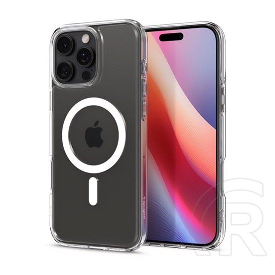 Spigen Apple iPhone 16 Pro crystal hybrid szilikon telefonvédő (ütésállóság, műanyag keret, magsafe) átlátszó