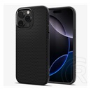 Spigen Apple iPhone 16 Pro liquid air t szilikon telefonvédő (ütésállóság, légpárnás sarok, rombusz, magsafe) fekete