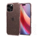 Spigen Apple iPhone 16 Pro liquid crystal glitter telefonvédő (ütésálló, légpárnás sarok, csillámporos) rózsaszín