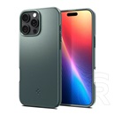 Spigen Apple iPhone 16 Pro thin fit műanyag telefonvédő (matt, ultravékony, kameravédő) sötétzöld